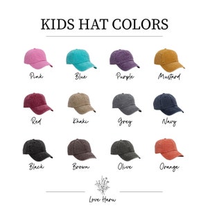 Custom Kids hat, Embroidered Children's hat, personalized hat, custom summer hat, kids hat, baby monogram hat, Birthday Christmas Gift image 4