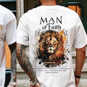 Man of Faith Christian PNG: Jesus Lion of Judah Art (Digital Download)