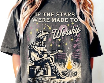 Cowgirl Worship Shirt: Christian Comfort Colors Bible Verse Tee