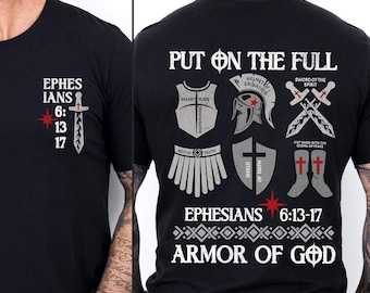 Armor of God PNG | Christian Clipart | Bible Verse Digital Design | Ephesians 6:10 | Religious PNG | Printable Wall Art | Man Of God