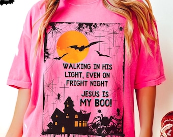 Halloween Christian T-Shirt: Spooky Jesus Comfort Colors Shirt