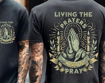 Living the Prayers PNG: Christian Faith, Candle Prayer Hands (Digital Download