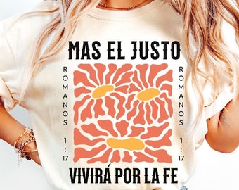 El Justo Vivira Por La Fe PNG: Spanish Christian Bible Verse (Digital Download)