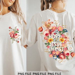 Christian Floral PNG: My Hope Is In Jesus, Botanical Art (Digital Download)