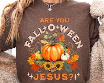 Christian Are You Falloween Jesus Halloween PNG: Pumpkin Sublimation Design (Digital Download)