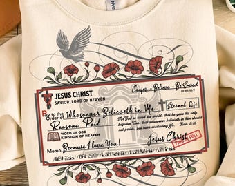 Whosoever Believeth Christian Check PNG | Paid in Full Digital Download | Bible Verse John 3:16 | Faith Clipart | Black Floral Art