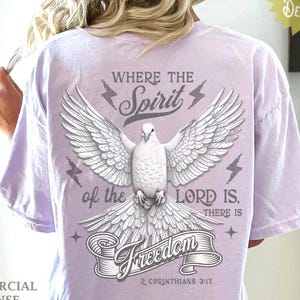 Holy Spirit Dove PNG: Vintage Christian Bible Verse Design (Digital Download 4500x5143px)