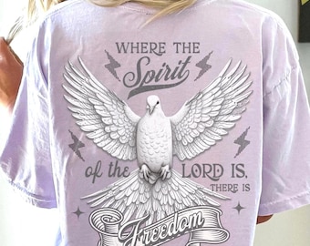 Holy Spirit Dove PNG: Vintage Christian Bible Verse Design (Digital Download 4500x5143px)