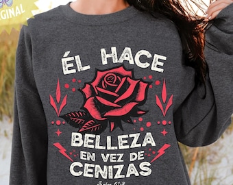 Spanish Christian Bible Verse PNG: Rose Design (Digital Download)