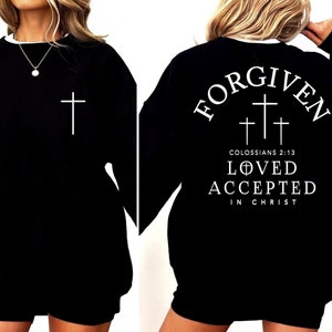 Christian SVG PNG Forgiven Loved Design | Bible Verse PNG | Faith-Based Shirt Design | Inspirational Forgiven Art | Christian Gift Idea