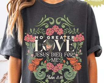 Christian Easter PNG: No Greater Love, Jesus Design (Digital Download)