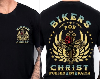 Bikers for Christ PNG: Fueled by Faith Motorcycle Cross (Digital Download)