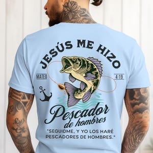 Pescador de Hombres Mateo 4:19 PNG, Diseño Cristiano de Pesca, Descarga Sublimación Camisetas, Arte Bíblico Jesús Me Hizo, Hombre de Dios