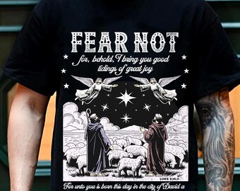 Fear Not I Bring You Good Tidings : Shepherds, Angels, Bible Verse (Digital Download)