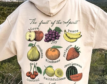 Fruit of the Spirit PNG: Christian Bible Verse Vintage Art (Digital Download)