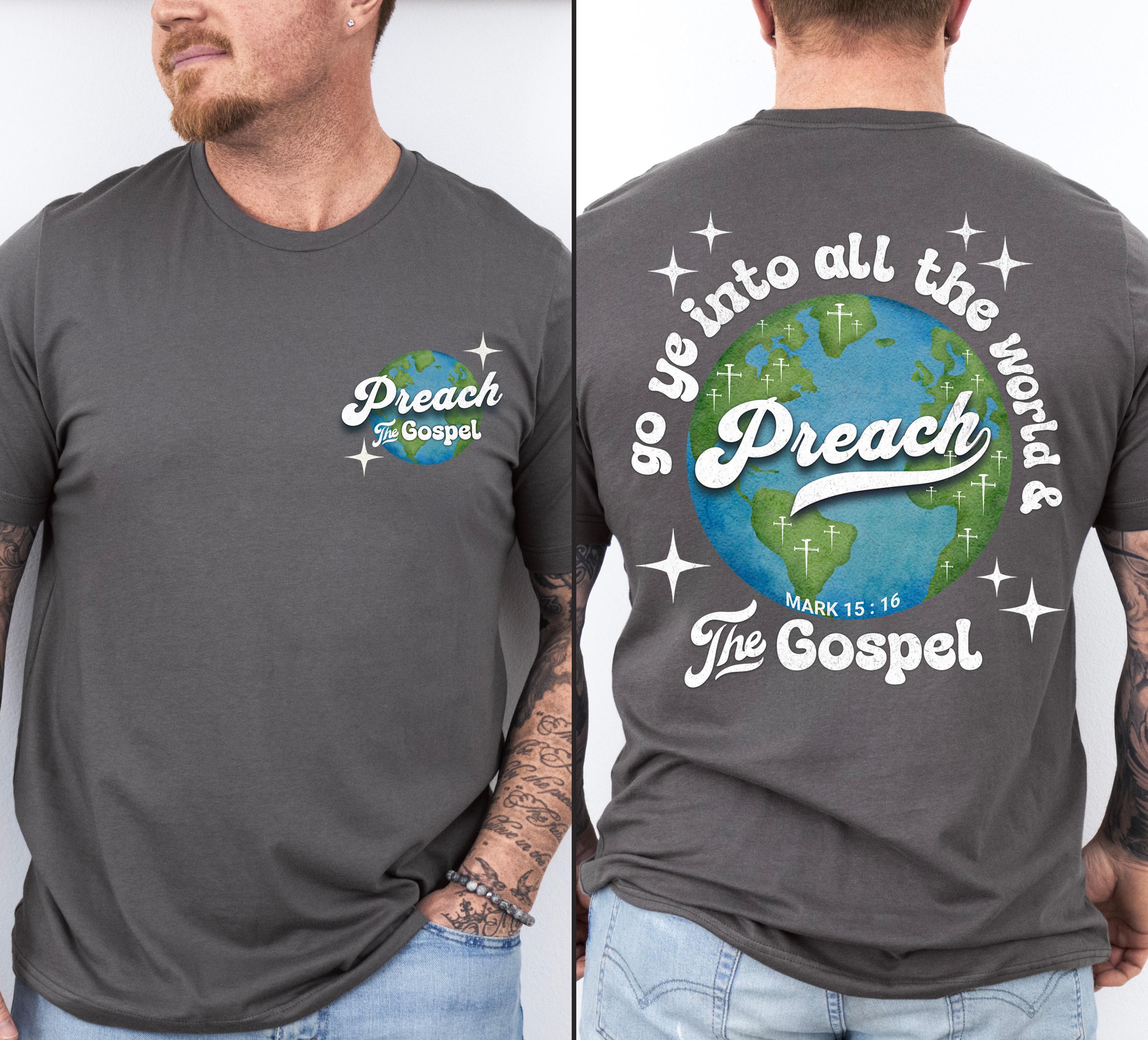 Preach Layout Preach the Gospel PNG: Christian Evangelism Design (digital Download - Etsy