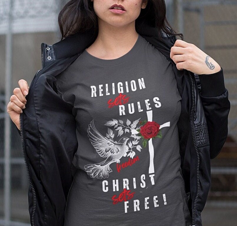 Religion Sets Rules Christian Women T Shirt Religion Sets Rules Christian Women T Shirt