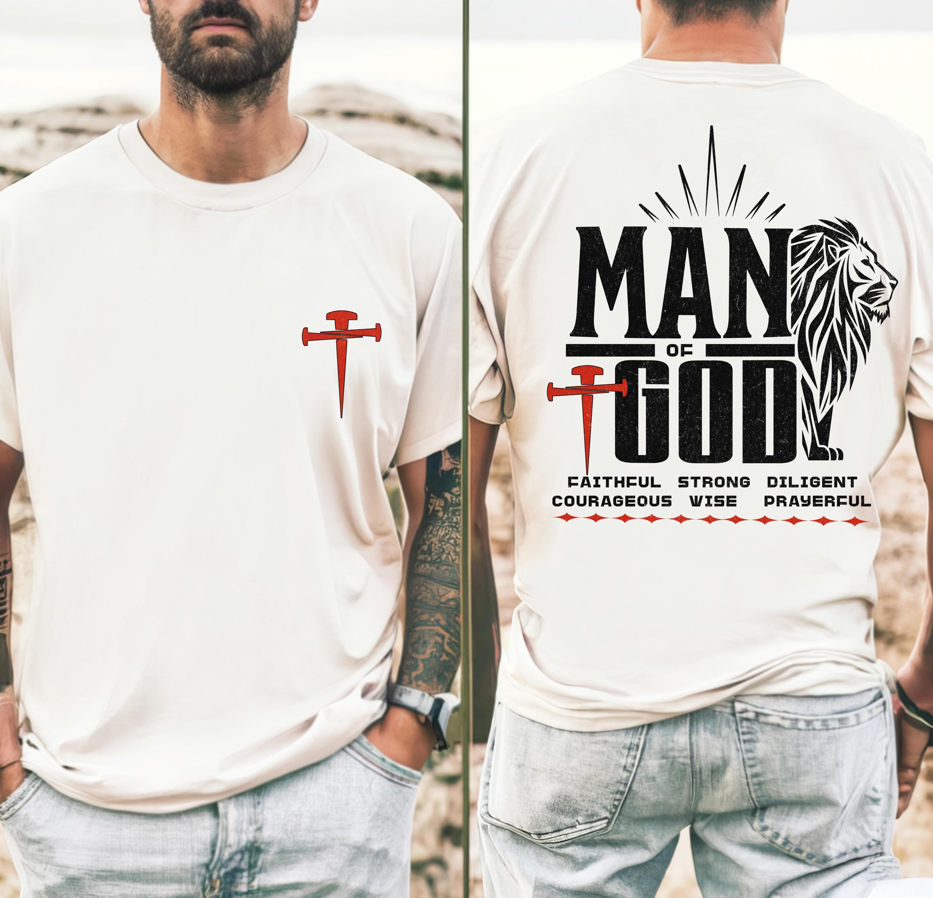 Man of God PNG, Lion of Judah Download, Christian Dad PNG, Bible Digital Download, Man Of Faith PNG, Jesus Nail and Cross Png