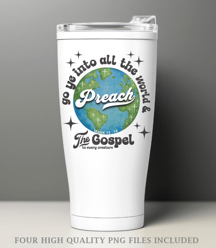 Preach Layout Preach the Gospel PNG: Christian Evangelism Design (digital Download - Etsy