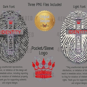 Christian Identity PNG: Thumbprint Cross Design (Digital Download), Man of Faith PNG, Religious Art image 10