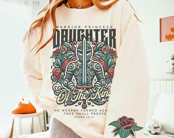 Daughter Of The King PNG: Christian Warrior Princess Art (Digital Download)