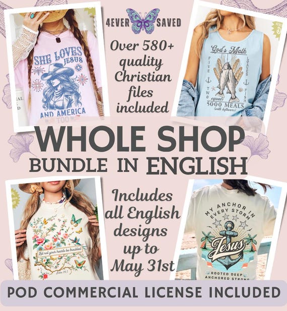 Christian PNG Bundle: 475+ Faith-Based Designs (Digital Download)