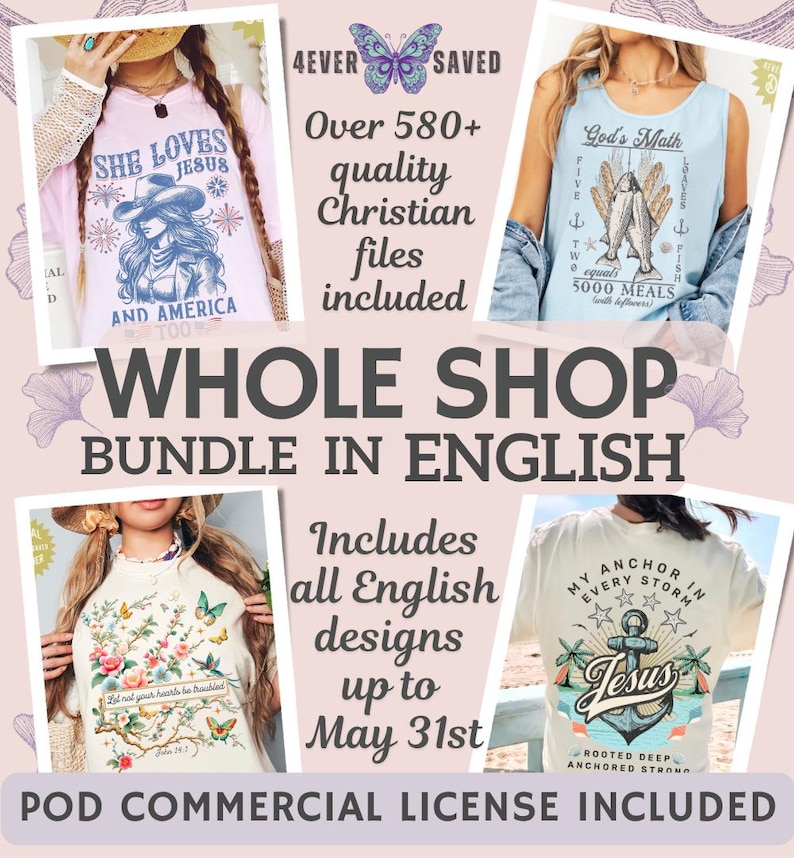 Christian PNG Bundle: 475+ Faith-Based Designs (Digital Download) image 1