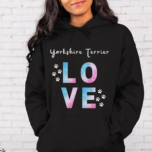 Yorkshire Terrier Dog Hoodie, Hoodie, Sweatshirt, Yorkie, Yorkie Mom, Yorkie Lover, Yorkshire Terrier, Dog Clothing, Dog Lover, Cute Hoodie