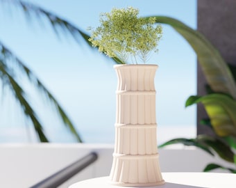 Bamboo Grove Vase, Minimalist Decor Vase, 3D Printed, Elegant, Eco-Friendly & Biodegradable, Flower Inspired Vase, Bamboo Modern Vase