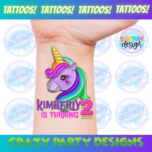 Unicorn, Unicorn Birthday, Unicorn Tattoos, Unicorn Party Favors, Unicorn Birthday Party, Unicorn Birthday Tattoos, Unicorn Decor
