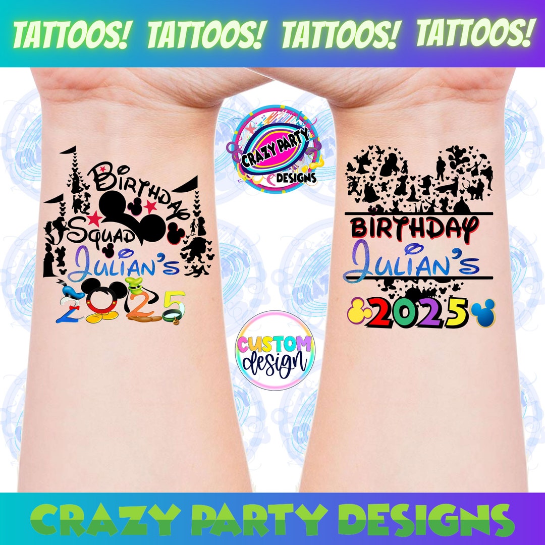 Disney World Tattoo, Here for the Rides, Attraction Passport, Disney