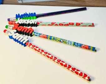 Personalized Name Pencil Topper, 3D Printed, Teachers Gift, Name Pencil Grip, Custom and 3D Printed