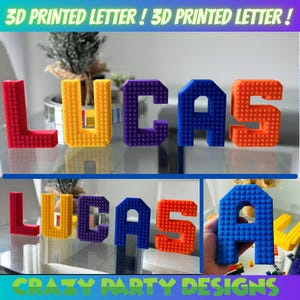 Personalized brick style nameplate, big letters for kids, birthday party, Custom brick name, colorful letters, personalized gift