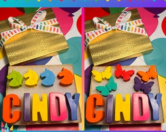 Gepersonaliseerde NAAM-kleurpotloden, kerstcadeau-ideeën voor vrienden, gepersonaliseerde kerstcadeaus voor kinderen, cadeaus voor kinderen, cadeaus voor kinderen, kinderspeelgoed