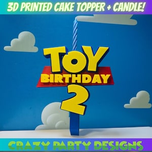 Toy Candle Birthday Party Cake Number, Toy Style Cake Topper, Birthday Cake Number, 3D Printed Cake Topper Number, Toy