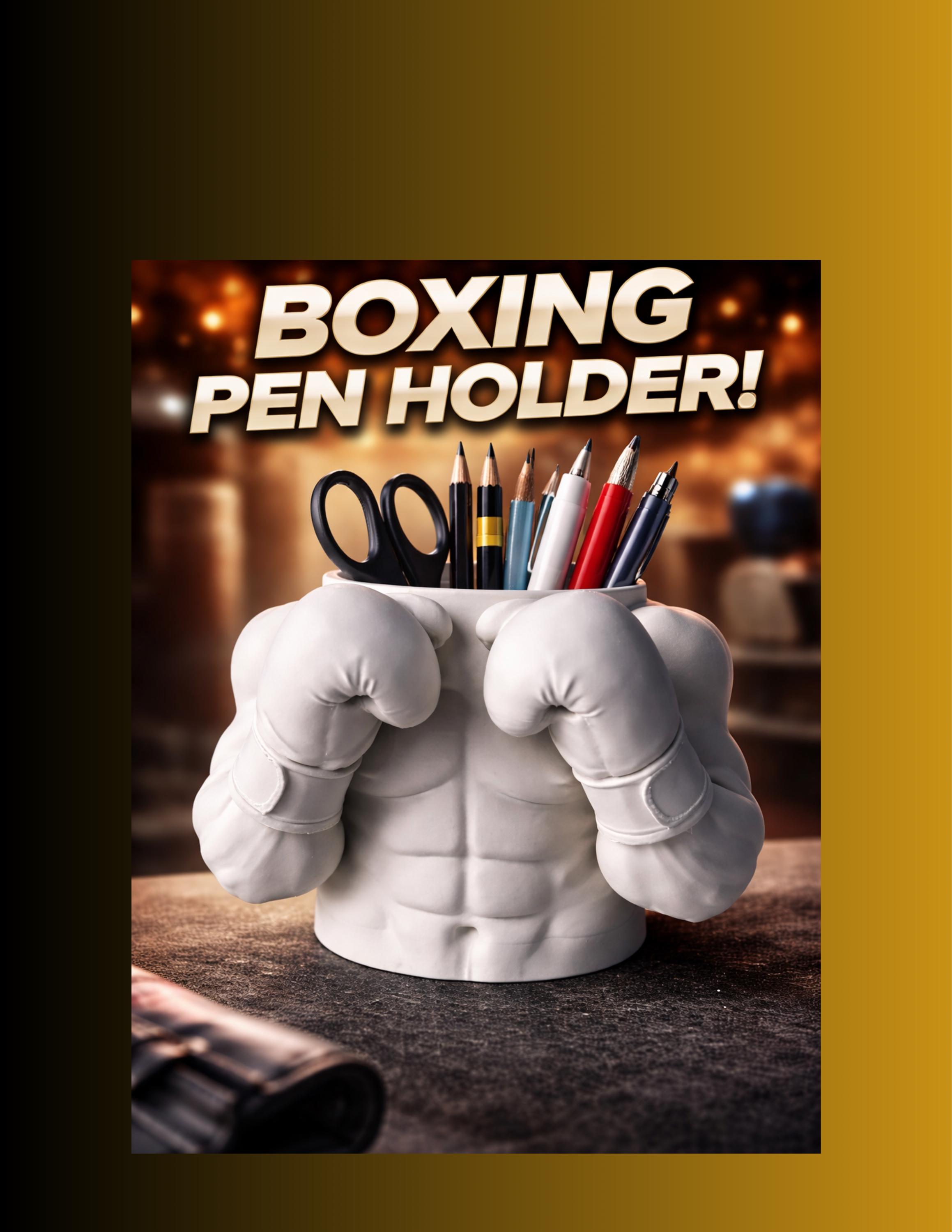 Boxing Bust Pen Holder – 3D Printed Boxing Desk Organizer – Boxing Gift ...