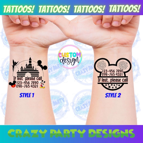 Custom Phone Number Tattoos Etsy Australia