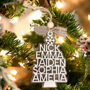 Personalized Family Name Christmas Ornament, Christmas Ornament with Family Name, Custom Name Ornament, 2023 Christmas Ornament