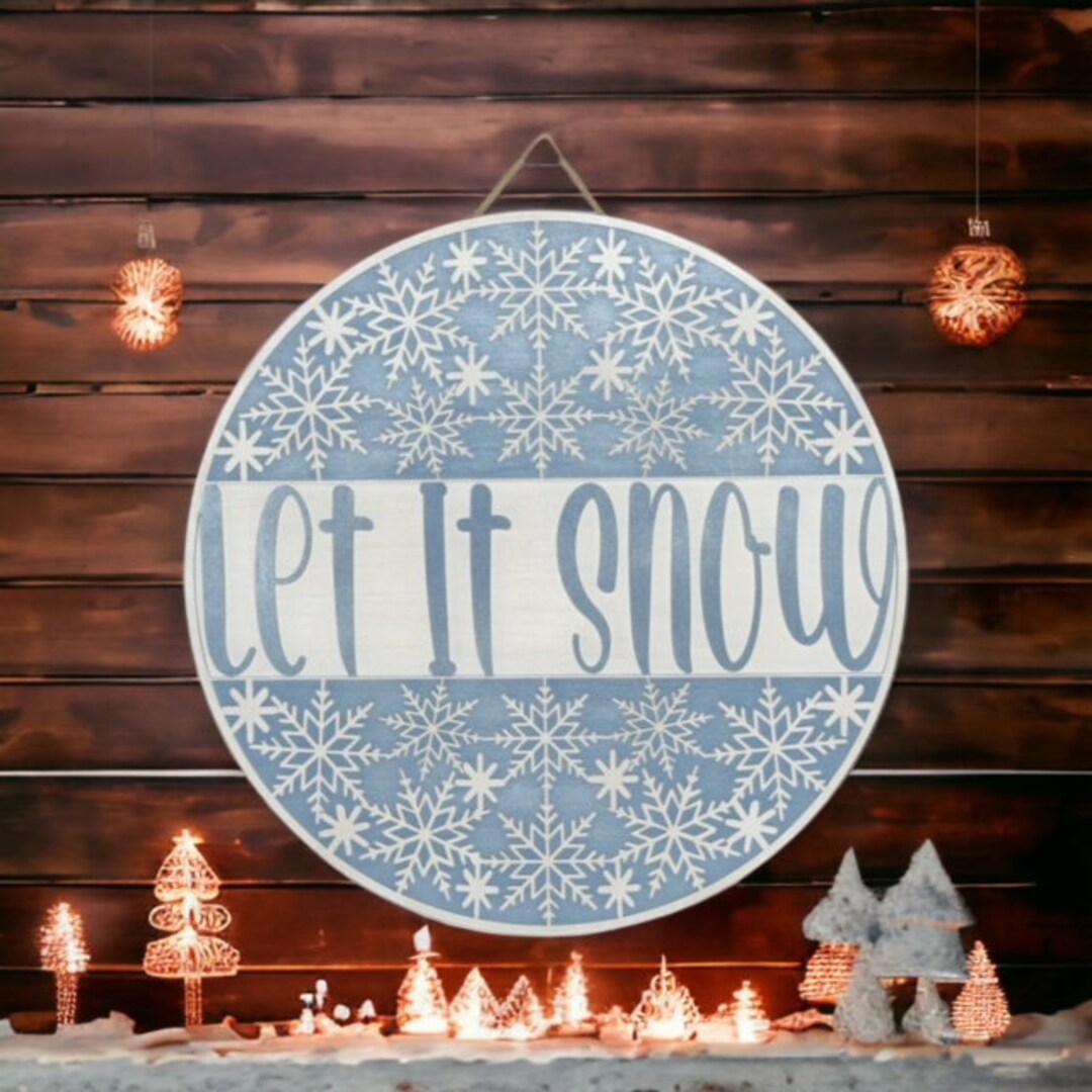 Let It Snow Laser Cut SVG File Etsy