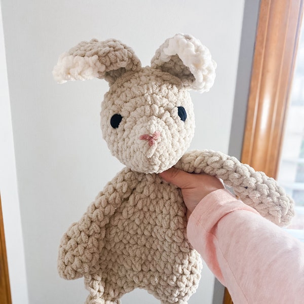 Crochet Rabbit Lovey, Amigurumi Bunny Lovey, Handmade Baby Shower Gift, Toddler Toy, Baby Lovey, Toddler Lovey, Baby Toy, Toddler Gift