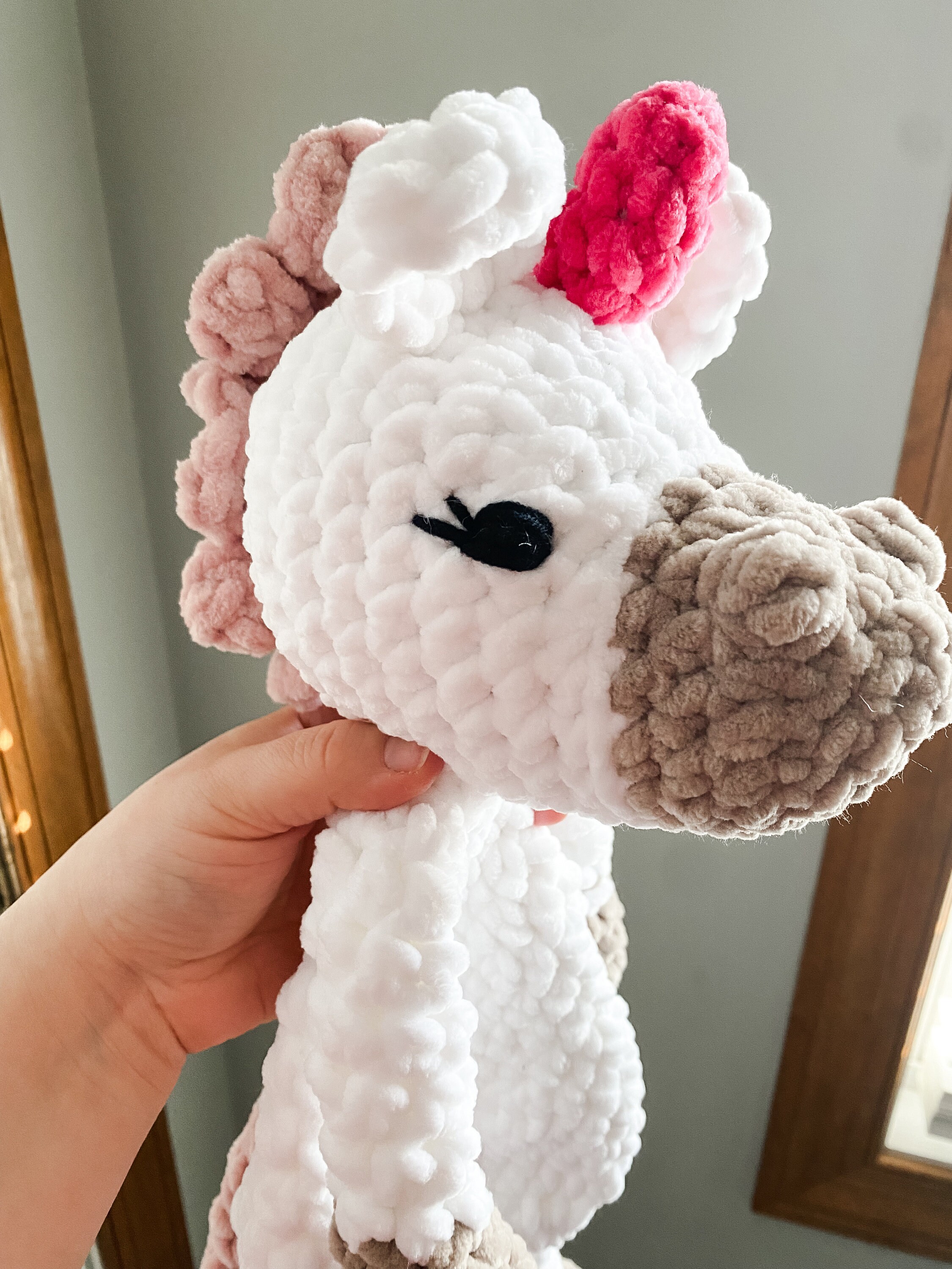 Crochet Unicorn Lovey, Amigurumi Unicorn Lovey, Handmade Baby Shower