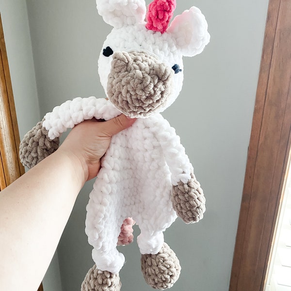 Crochet Unicorn Lovey, Amigurumi Unicorn Lovey, Handmade Baby Shower Gift, Toddler Toy, Baby Lovey, Toddler Lovey, Baby Toy, Toddler Gift