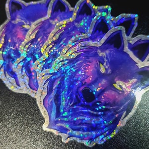 Wolf Spirit Sticker | Holographic | Glitter