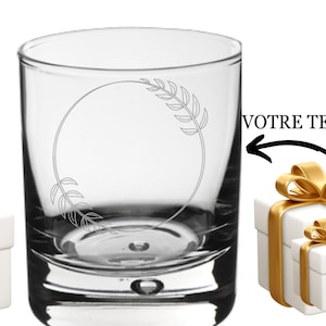 Personalized whiskey glass cercle chic