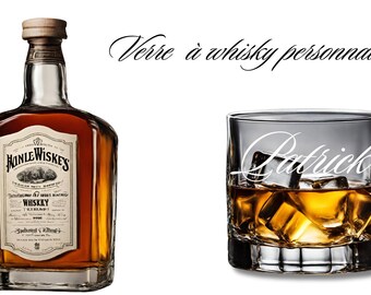 Personalized whiskey glass