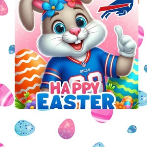8 x 11 Jumbo EASTER Leckerei Buffalo Bills Stil Kartenvorlage - digitaler Artikel