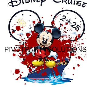 Mickey Mouse 2025 Disney Cruise PNG download