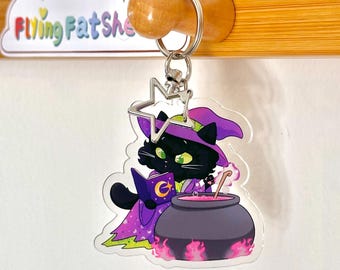 Kawaii Sheep Acrylic Keychain | Star Clasp Bag Charm