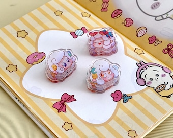 Kawaii Animal Paper Clips Set | Sheep Planner Clips | Cute Acrylic Bookmark | Pastel Office Supplies | Back-to-School |Student Gifts