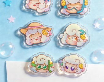 Kawaii Sheep Magnet Set, Cute Fridge Magnets, Pastel Desk Decor, School Locker Accessories, Back to School Gift